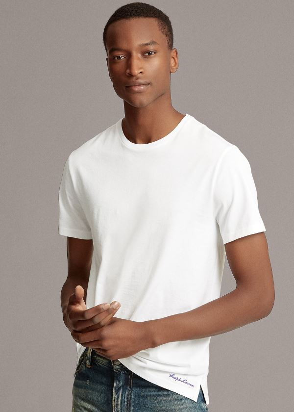 Ralph Lauren Cotton Lisle T Shirt Herre Danmark (VNIJA5809)